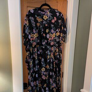 Torrid Maxi Stretch Challis Pintuck Tiered Dress